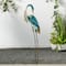 Glitzhome® 38.5" Metal Standing Crane Garden Statue with Stakes
